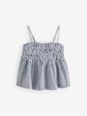 Abercrombie & Fitch Blue Poplin Babydoll Cami Top - Image 1 of 4