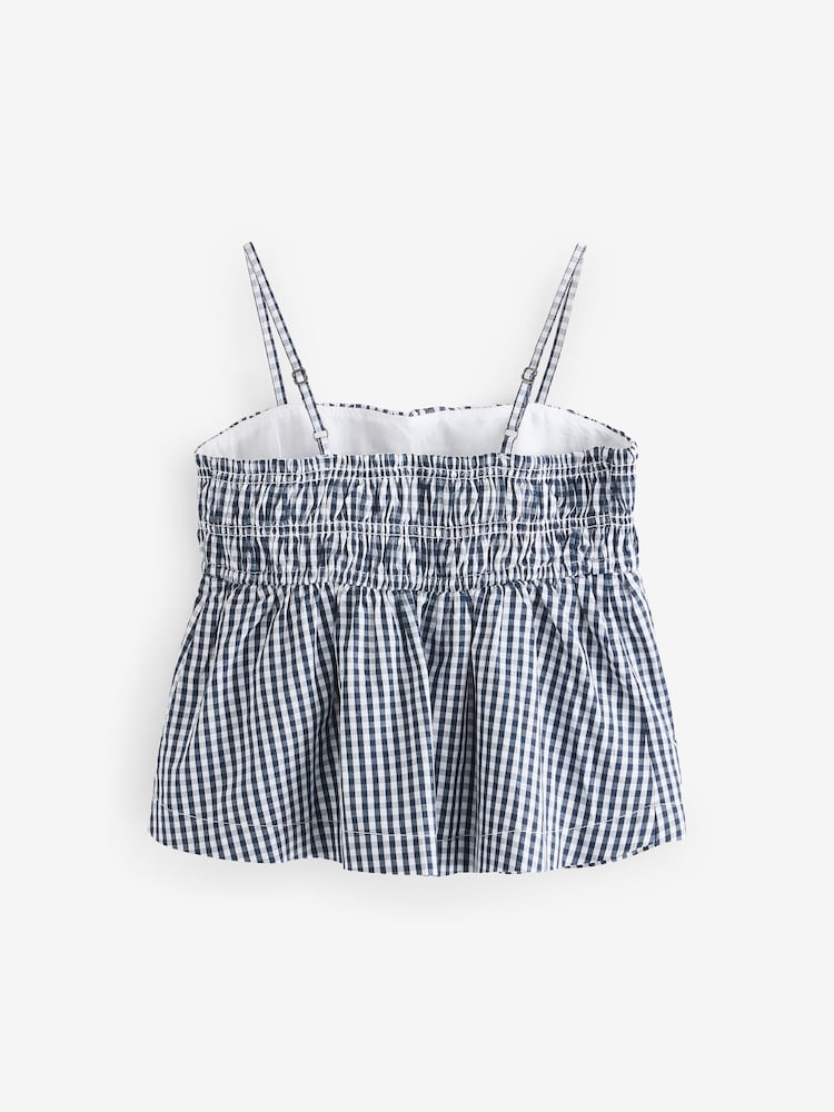 Abercrombie & Fitch Blue Poplin Babydoll Cami Top - Image 2 of 4