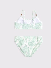 Abercrombie & Fitch Green Beaded Detail Cinched Bikini Set - Image 2 of 3