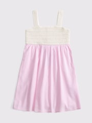 Abercrombie & Fitch Babydoll Pink Crochet Mini Dress - Изображение 1 из 2