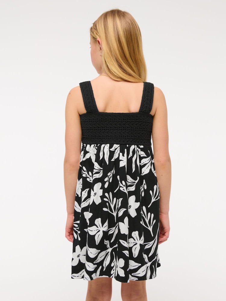 Abercrombie & Fitch Crochet Mix Babydoll Mini Dress - Image 2 of 8 Abercrombie & Fitch Crochet Mix Babydoll Mini Dress - Image 2 of 8