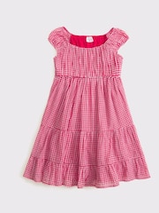 Abercrombie & Fitch Red Gingham Tiered Mini Dress - Image 1 of 1