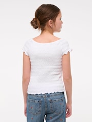 Abercrombie & Fitch Cropped Smocked T-Shirt - Image 2 of 7