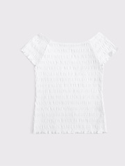 Abercrombie & Fitch Cropped Smocked T-Shirt - Image 7 of 7