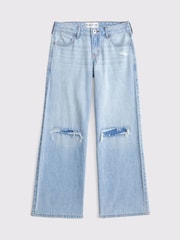 Abercrombie & Fitch Blue Low Rise Baggy Jeans - Image 7 of 9