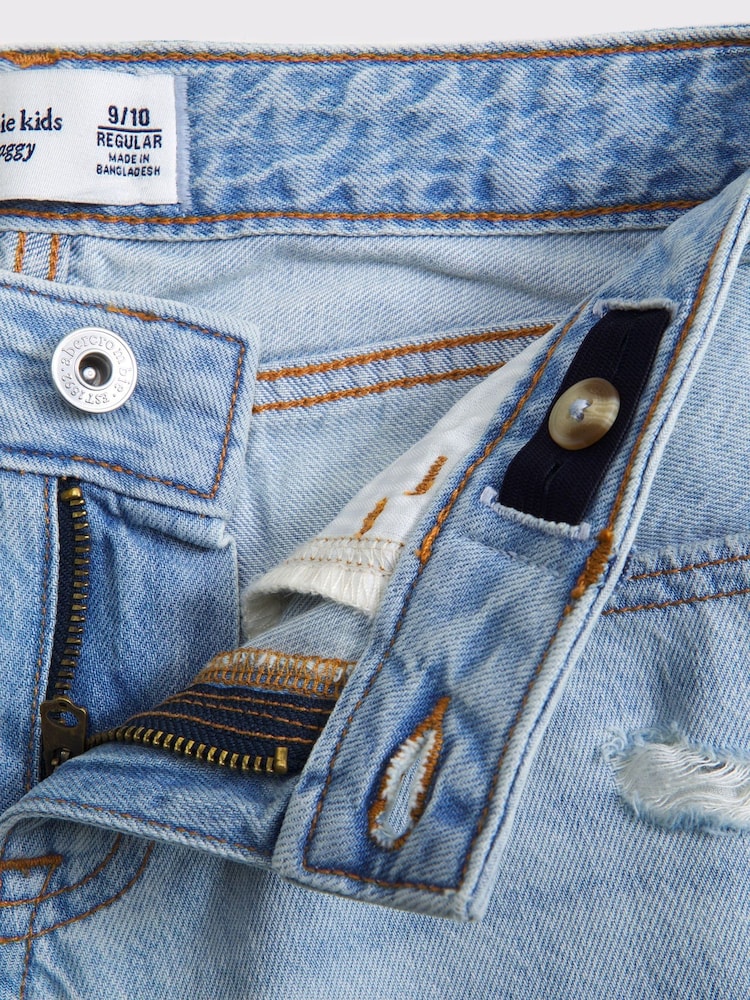 Abercrombie & Fitch Blue Low Rise Baggy Jeans - Image 9 of 9