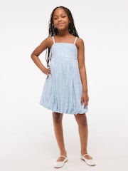 Abercrombie & Fitch Blue High Neck Sequin Mini Dress - Image 4 of 7