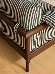 MADE.COM Dark Green Boucle Stripe Solen Sofa - Image 2 of 3