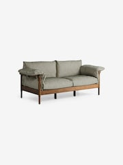 MADE.COM Dark Green Boucle Stripe Solen Sofa - Image 4 of 6