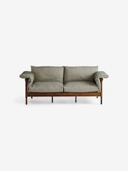 MADE.COM Dark Green Boucle Stripe Solen Sofa - Image 5 of 6