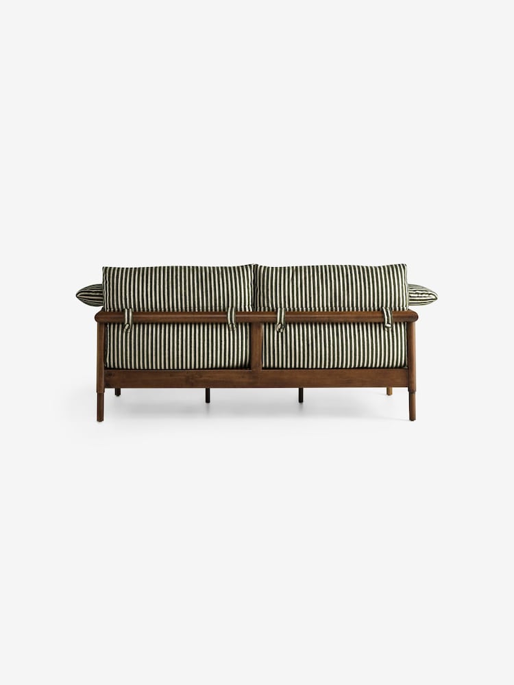 MADE.COM Dark Green Boucle Stripe Solen Sofa - Image 6 of 6 MADE.COM Dark Green Boucle Stripe Solen Sofa - Image 6 of 6
