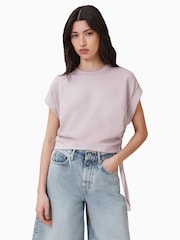 AllSaints Pink Mira 100% Organic Cotton T-Shirt - Image 1 of 8
