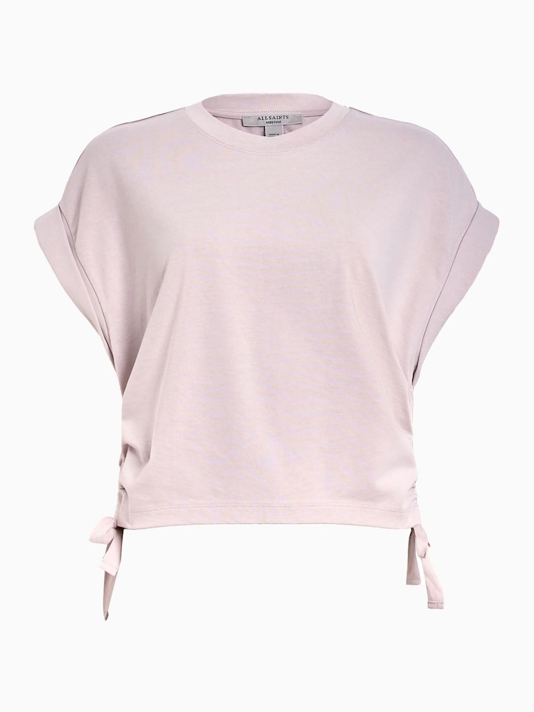 AllSaints Pink Mira 100% Organic Cotton T-Shirt - Image 8 of 8
