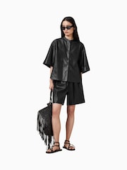 AllSaints Black Jenna Lea Shirt - Image 3 of 9