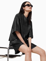 AllSaints Black Jenna Lea Shirt - Image 4 of 9