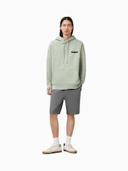 AllSaints Green Redact Over The Head Hoodie - Image 4 of 8