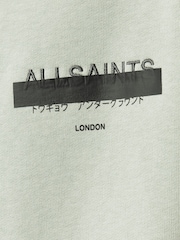 AllSaints Green Redact Over The Head Hoodie - Image 8 of 8
