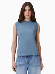 AllSaints Blue Imogen Tank Top - Image 1 of 7