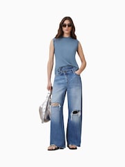 AllSaints Blue Imogen Tank Top - Image 2 of 7