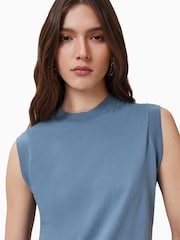 AllSaints Blue Imogen Tank Top - Image 3 of 7