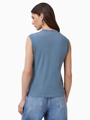 AllSaints Blue Imogen Tank Top - Image 6 of 7