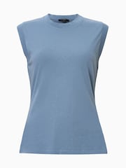 AllSaints Blue Imogen Tank Top - Image 7 of 7