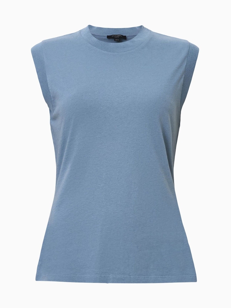 AllSaints Blue Imogen Tank Top - Image 7 of 7