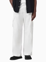 AllSaints White Grove 100% Organic Cotton Trousers - Image 1 of 9