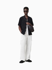 AllSaints White Grove 100% Organic Cotton Trousers - Image 2 of 9