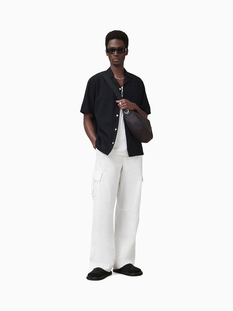 AllSaints White Grove 100% Organic Cotton Trousers - Image 2 of 9