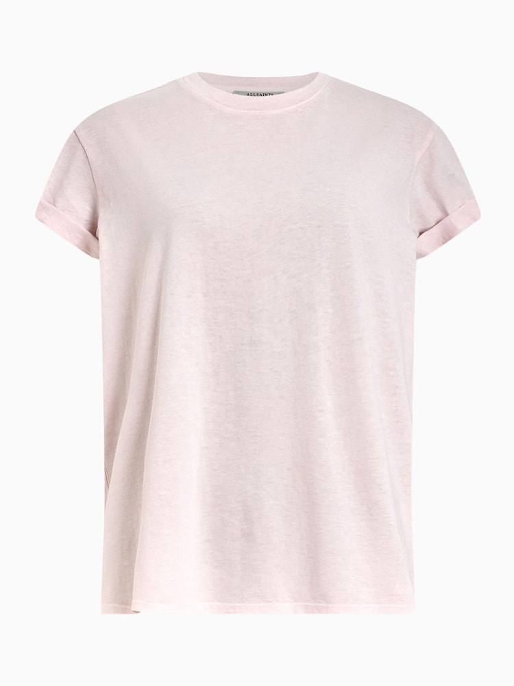 AllSaints Pink Anna 100% Organic Cotton T-Shirt - Image 8 of 8