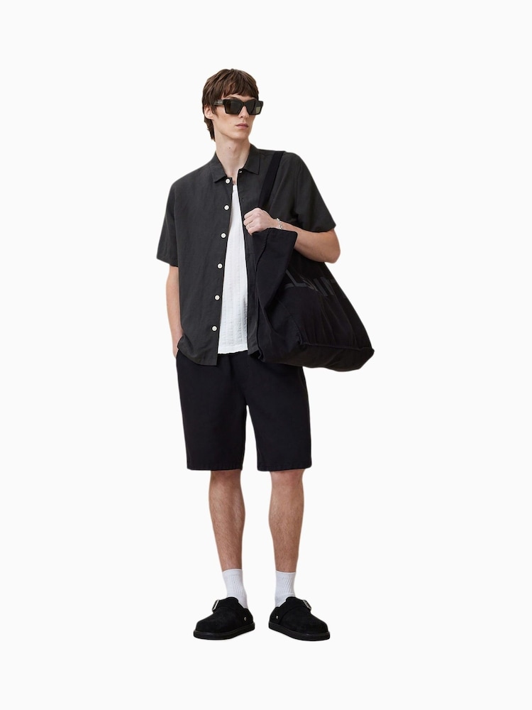 AllSaints Black Bandol Short Sleeve Shirt - Image 2 of 8