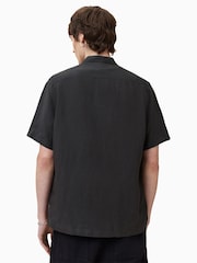 AllSaints Black Bandol Short Sleeve Shirt - Image 6 of 8