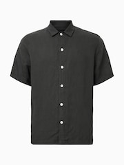 AllSaints Black Bandol Short Sleeve Shirt - Image 7 of 8