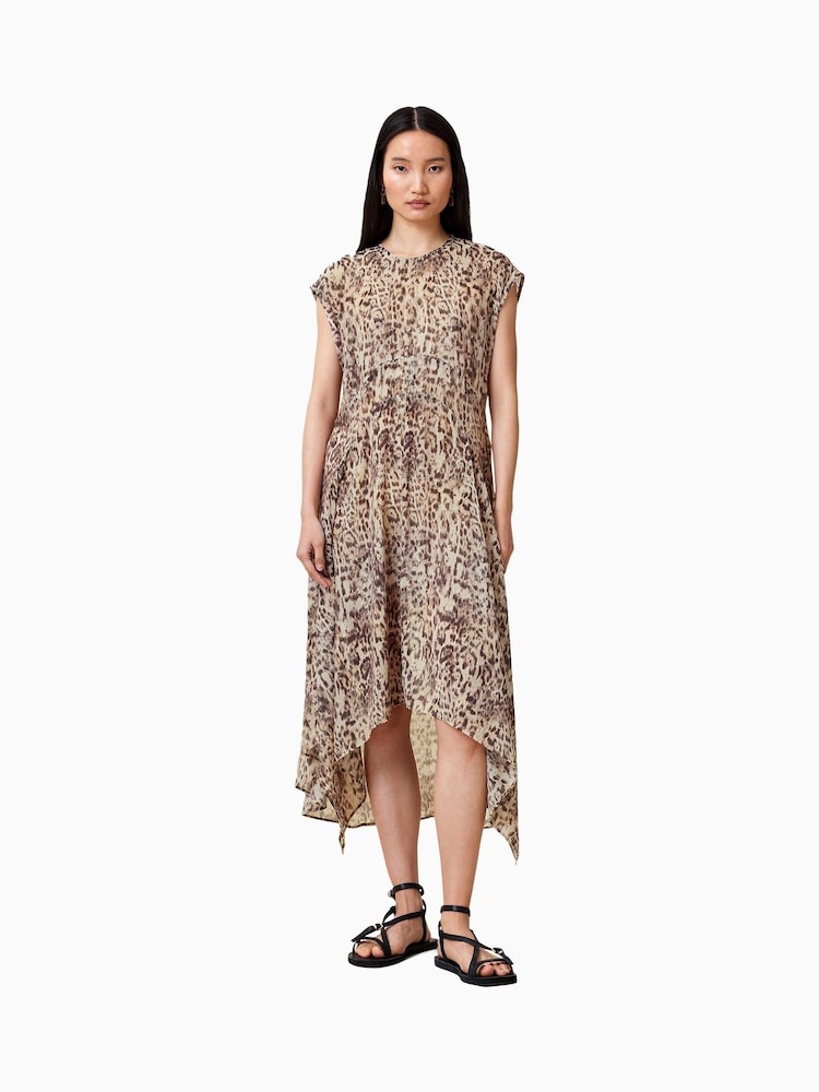AllSaints Brown Arwen Dress - Image 1 of 5