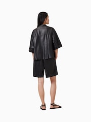 AllSaints Black Arla Lea Shorts - Image 8 of 9