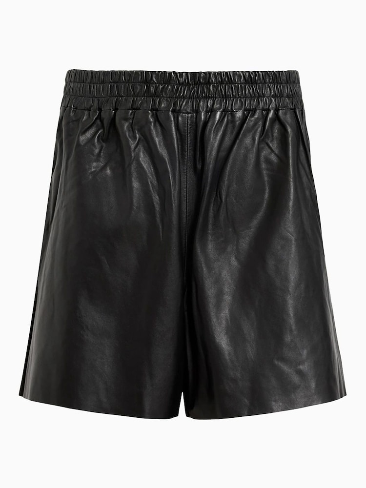 AllSaints Black Arla Lea Shorts - Image 9 of 9