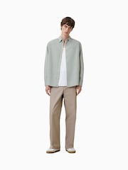 AllSaints Green Tahoe Long Sleeve Shirt - Image 4 of 9