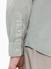 AllSaints Green Tahoe Long Sleeve Shirt - Image 6 of 9