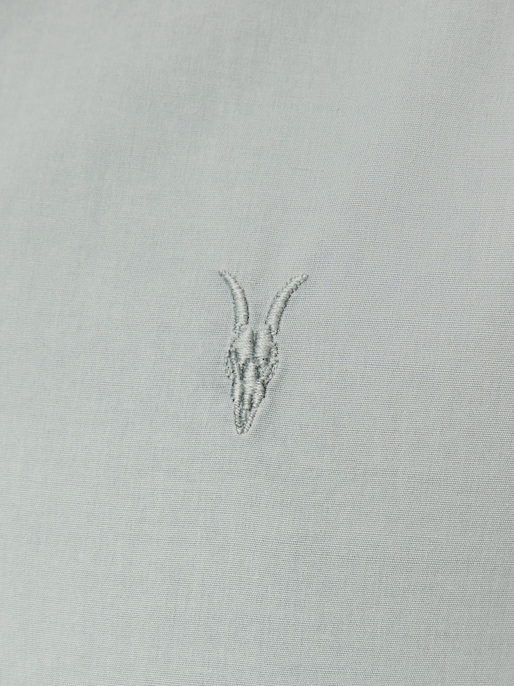 AllSaints Green Tahoe Long Sleeve Shirt - Image 9 of 9