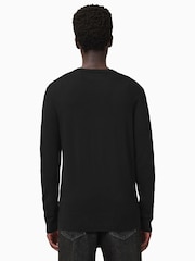 AllSaints Black Maes Merino Crew Jumper - Image 2 of 7