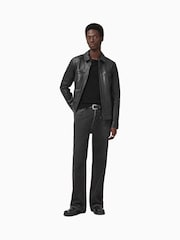 AllSaints Black Maes Merino Crew Jumper - Image 3 of 7