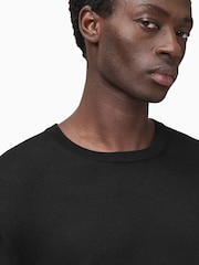 AllSaints Black Maes Merino Crew Jumper - Image 5 of 7
