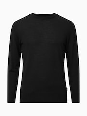 AllSaints Black Maes Merino Crew Jumper - Image 6 of 7