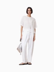 AllSaints White Becca Trousers - Image 1 of 8