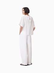 AllSaints White Becca Trousers - Image 2 of 8