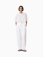 AllSaints White Becca Trousers - Image 3 of 8