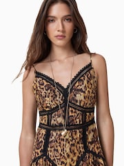 AllSaints Brown Zia Dress - Image 2 of 7