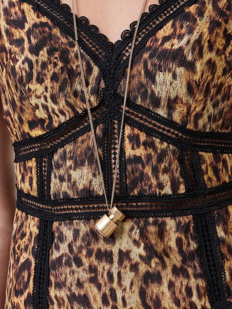 AllSaints Brown Zia Dress - Image 4 of 7