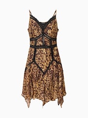 AllSaints Brown Zia Dress - Image 7 of 7